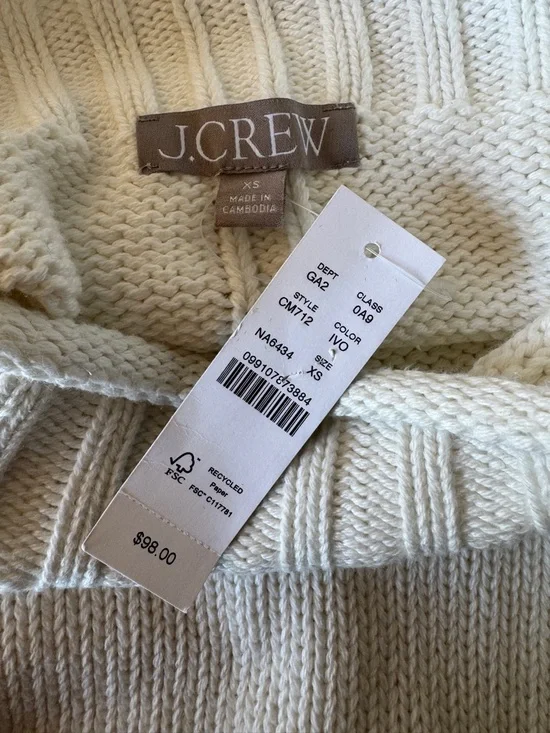 NWT! J. CREW Women's 2025
Rollneck sweater, Ivory, Size Extra Small XS - Picture 7 of 12